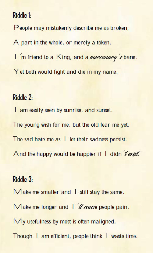 riddles for dnd